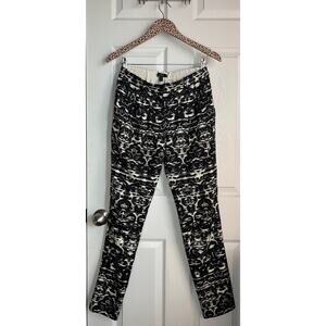 J.Crew Blurred Ikat Pleated Belted Pants sz 0